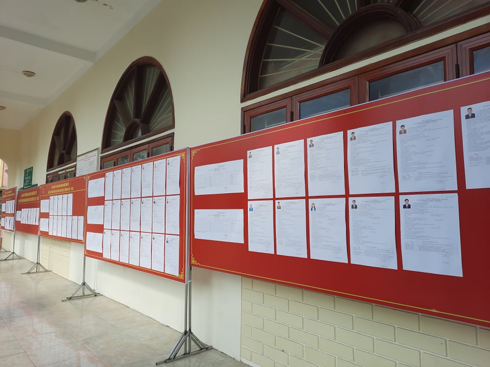 Xã Đa Lộc niêm yết danh sách cử tri, Danh sách đại biểu Quốc Hội và đại biểu HĐND  các cấp, nhiệm kỳ 2021 - 2026